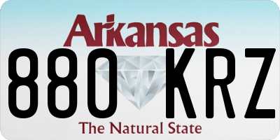 AR license plate 880KRZ