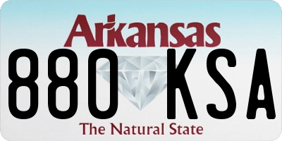 AR license plate 880KSA