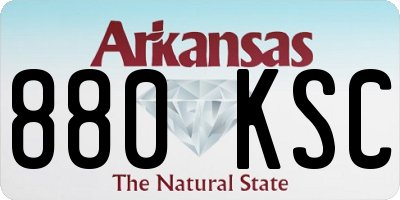 AR license plate 880KSC