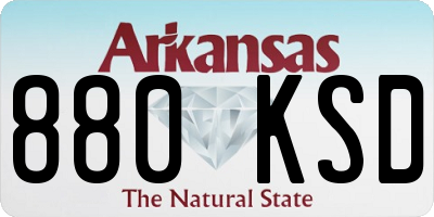 AR license plate 880KSD