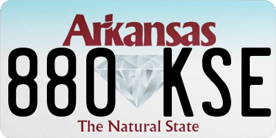 AR license plate 880KSE