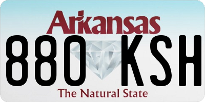 AR license plate 880KSH