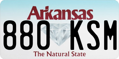 AR license plate 880KSM