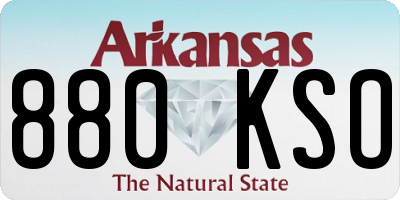 AR license plate 880KSO