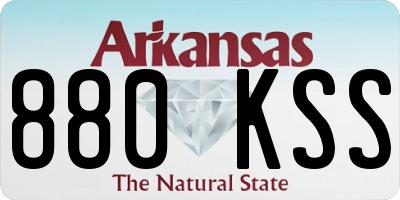 AR license plate 880KSS