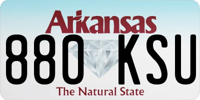 AR license plate 880KSU