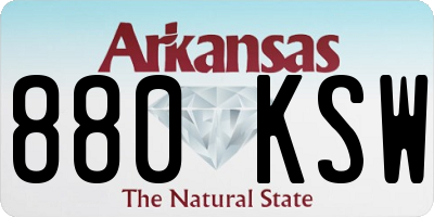 AR license plate 880KSW