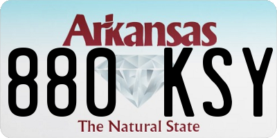 AR license plate 880KSY