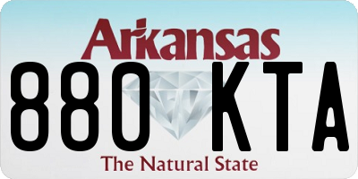 AR license plate 880KTA