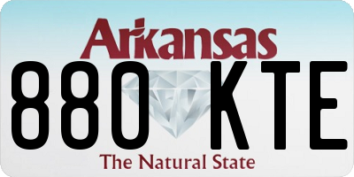 AR license plate 880KTE