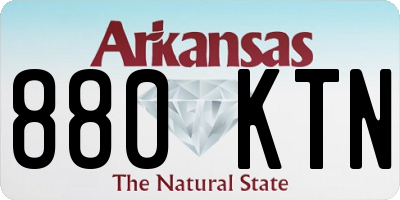 AR license plate 880KTN