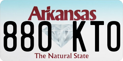 AR license plate 880KTO