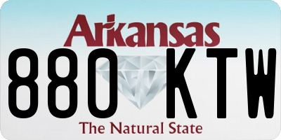 AR license plate 880KTW