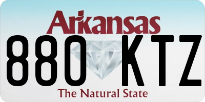 AR license plate 880KTZ