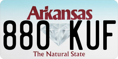 AR license plate 880KUF