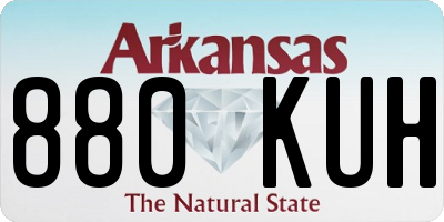 AR license plate 880KUH