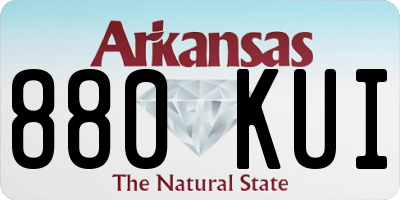 AR license plate 880KUI