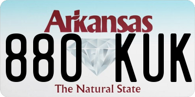 AR license plate 880KUK