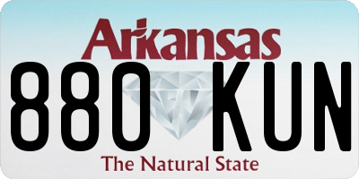 AR license plate 880KUN