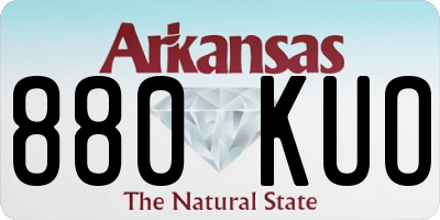 AR license plate 880KUO