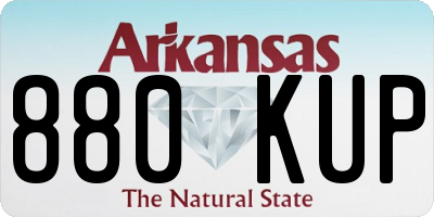 AR license plate 880KUP