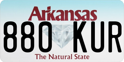 AR license plate 880KUR