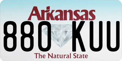 AR license plate 880KUU