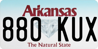 AR license plate 880KUX