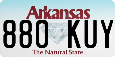 AR license plate 880KUY