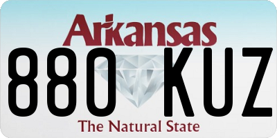 AR license plate 880KUZ