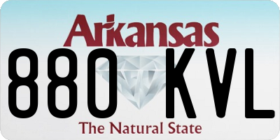 AR license plate 880KVL