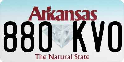 AR license plate 880KVO