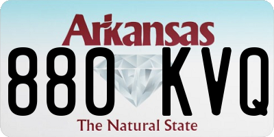 AR license plate 880KVQ