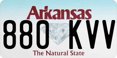 AR license plate 880KVV