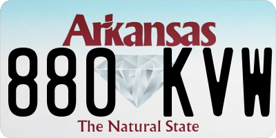 AR license plate 880KVW
