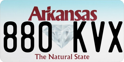 AR license plate 880KVX