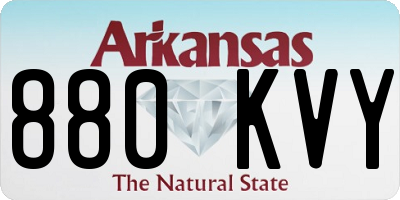 AR license plate 880KVY