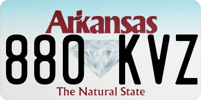 AR license plate 880KVZ