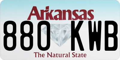 AR license plate 880KWB