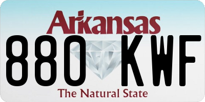 AR license plate 880KWF