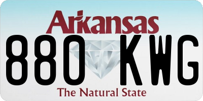 AR license plate 880KWG
