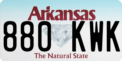 AR license plate 880KWK