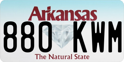AR license plate 880KWM
