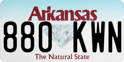 AR license plate 880KWN
