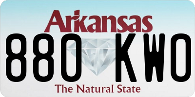 AR license plate 880KWO