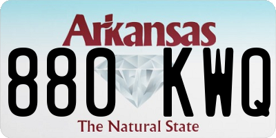 AR license plate 880KWQ