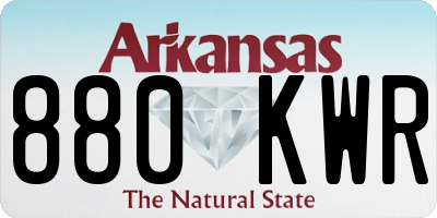 AR license plate 880KWR