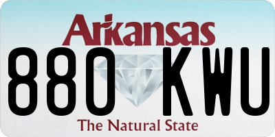 AR license plate 880KWU