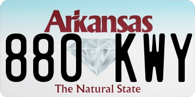AR license plate 880KWY