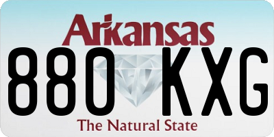 AR license plate 880KXG